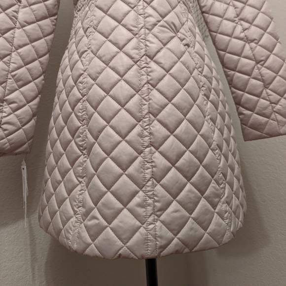 Via Spiga Women's Diamond Quilted Mid-Length Winter Jacket with Attached Hood - Picture 7 of 11